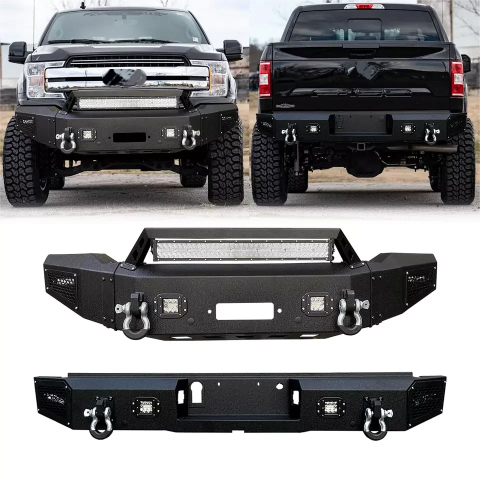 ECCPP Texture Steel Front / Rear Bumper W/Winch Plate For 2018-2020 Ford F 150 6B93BC-57 [1]