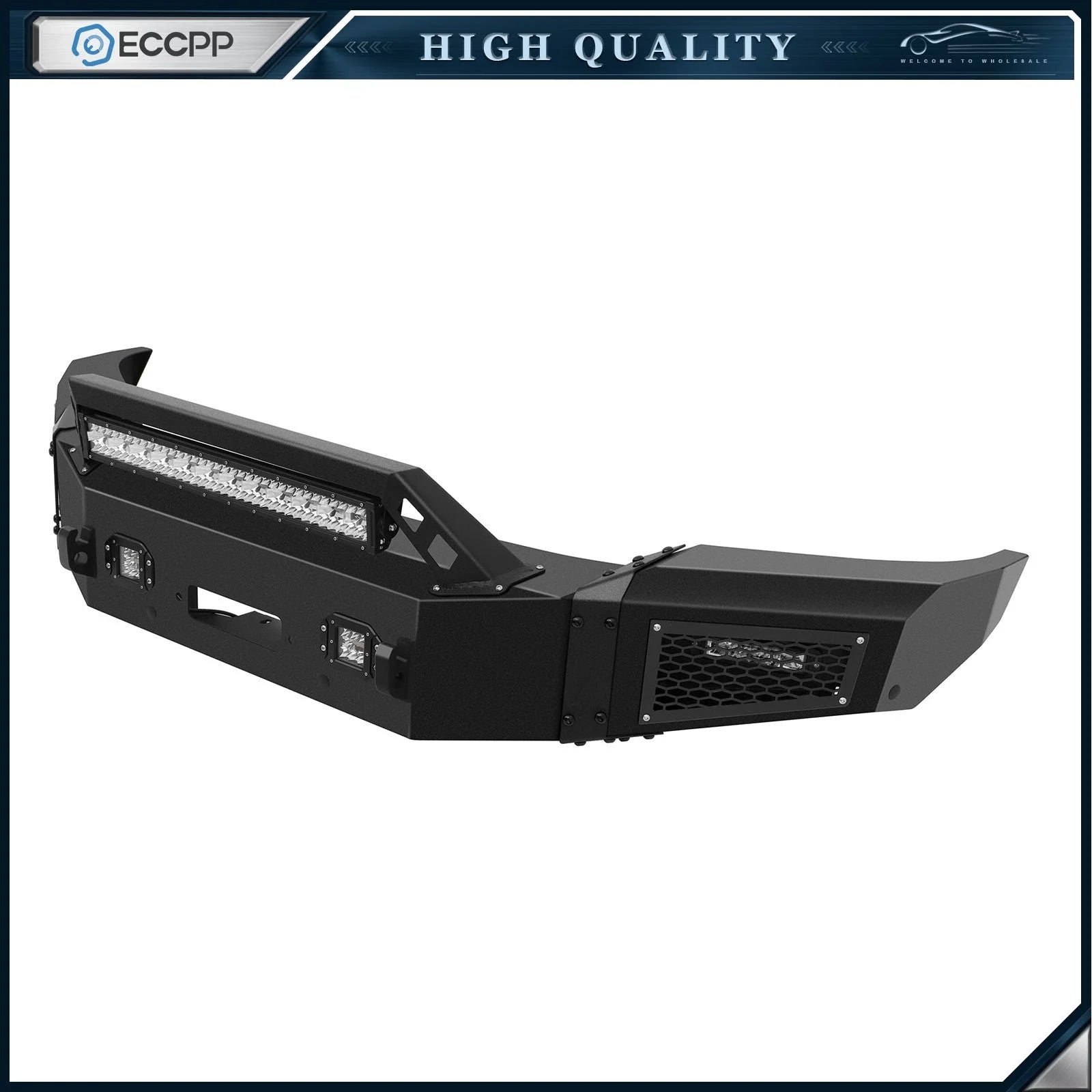 ECCPP Texture Steel Front / Rear Bumper W/Winch Plate For 2018-2020 Ford F 150 6B93BC-57 [5]