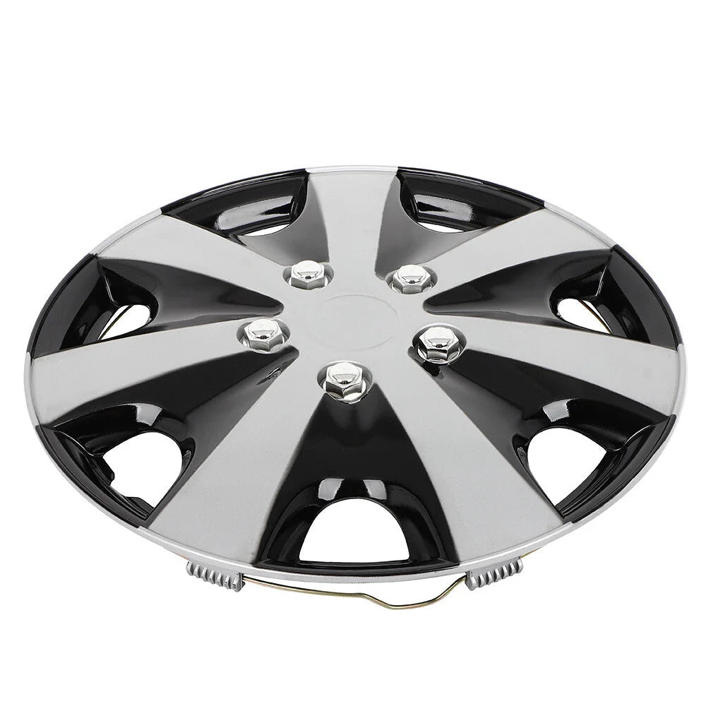 ECCPP (4) Wheel Hub Caps Fits 15 inch Tire Wheel Covers Snap On Car Truck SUV KOEEP [4]