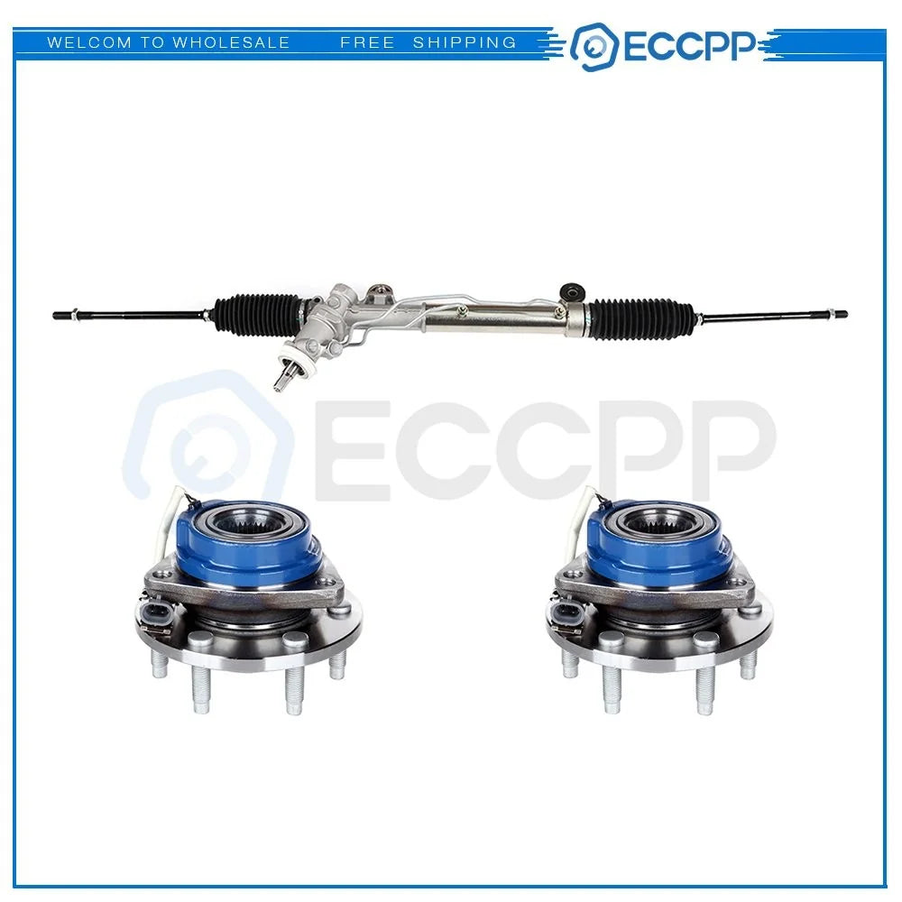 Eccpp Steering Rack And Pinion + 2 Wheel Hub Bearing W/ Abs Rack 267A 22-1029 6B93BC-57 [1]