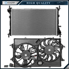 Electric Engine Radiator Cooling Fan Kit For 2005 2006 2007 Ford Focus 6B93BC-57 [1]