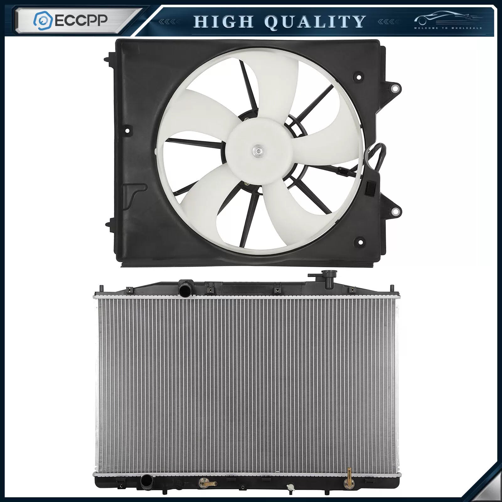 Electric Engine Radiator Cooling Fan Kit For 2011-2012 2013-2017 Honda Odyssey 6B93BC-57 [1]