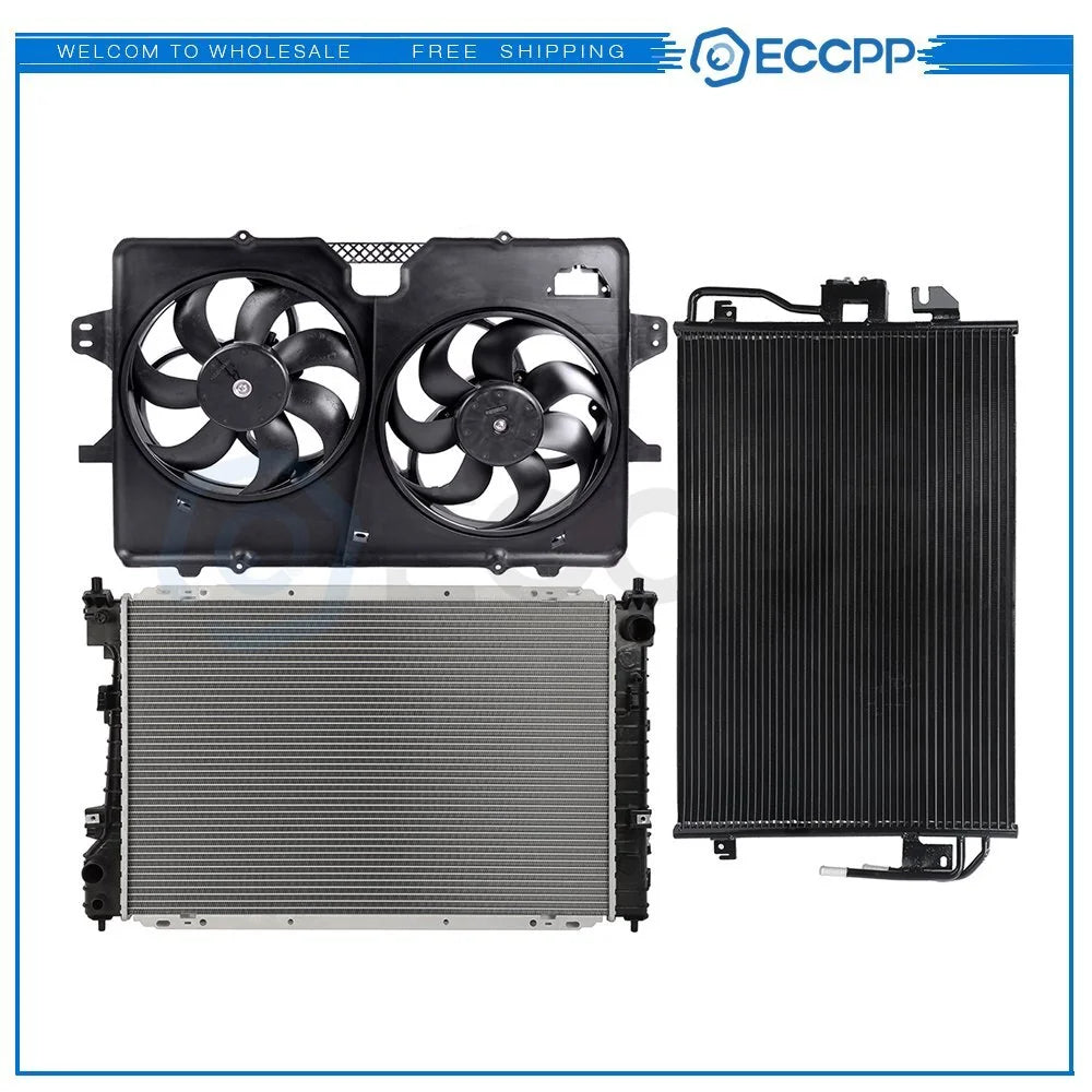 Electric Radiator Condenser Cooling Fan Kit For 2008 2009 2010-2012 Ford Escape 6B93BC-57 [1]