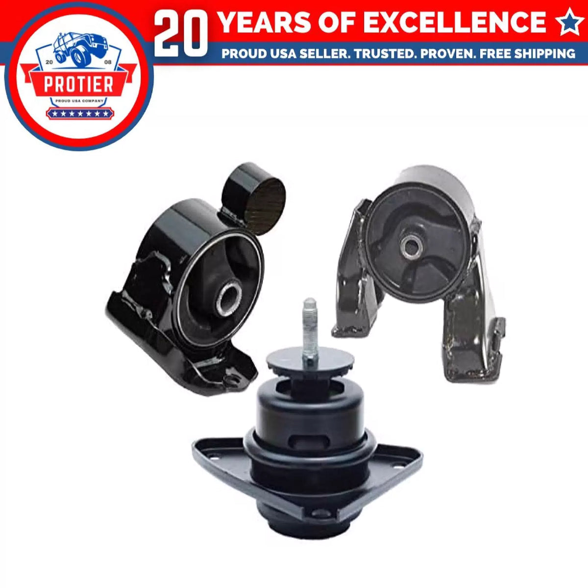 Engine Motor Mount 3PCS Set Compatible for 07-10 Hyundai Elantra 2.0L Sedan 6B93BC-57 [1]