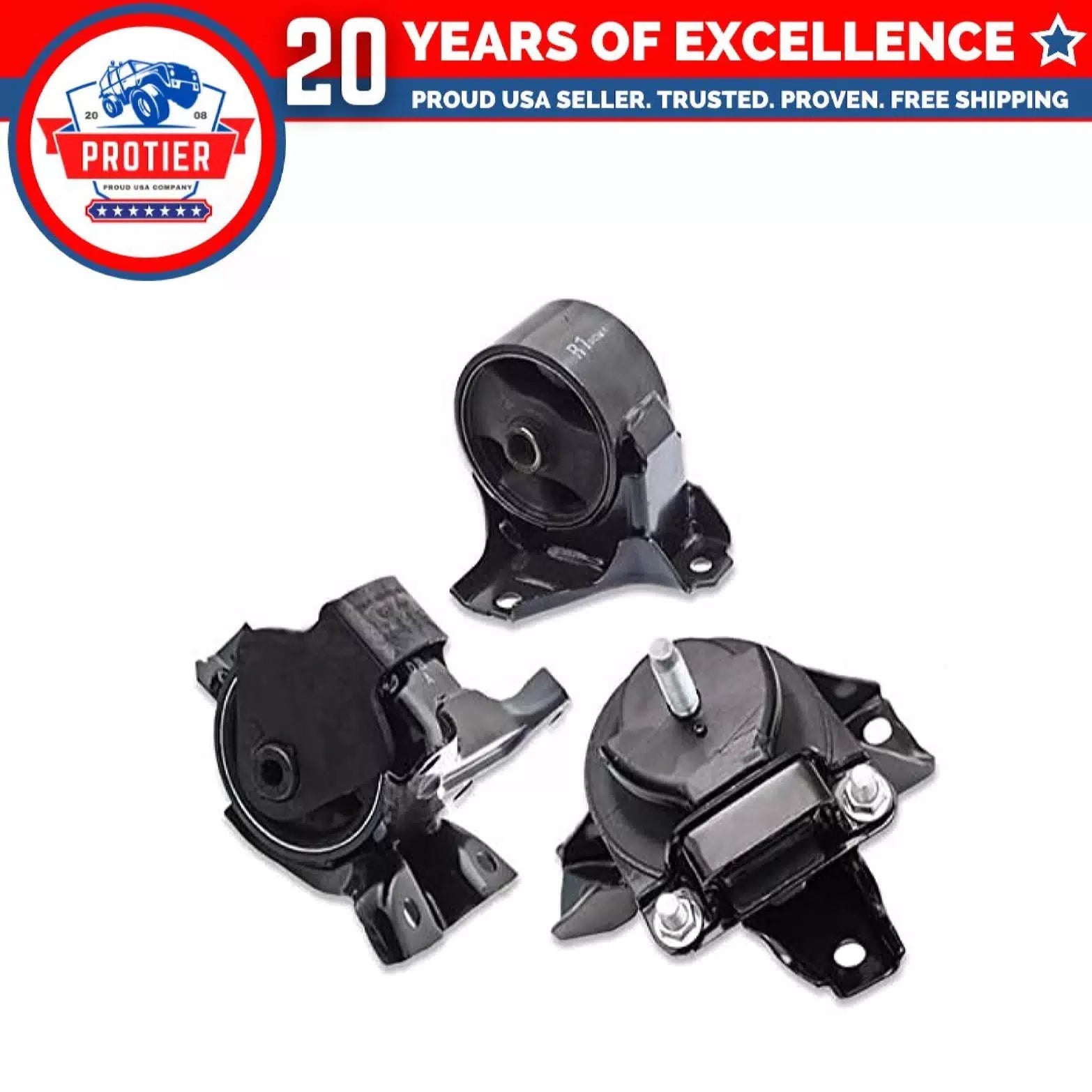 Engine Motor & Trans Mount 3PCS Compatible for 07-08 Hyundai Azera 3.3L/ 06-08 6B93BC-57 [1]