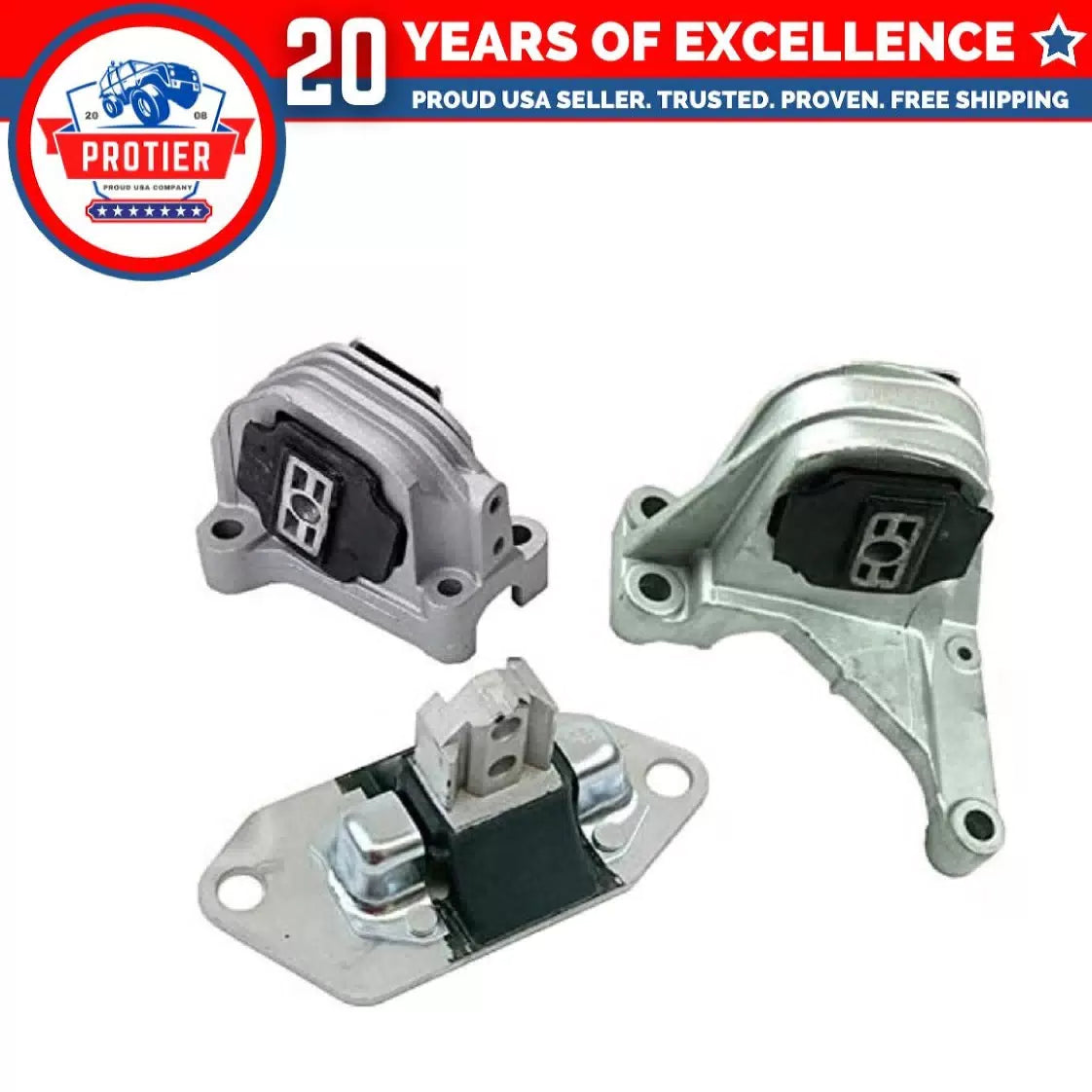Engine Motor & Trans Mount 3PCS Set Fit 2001-2004 Volvo S60 2.3L/ 9703 9727 6B93BC-57 [1]