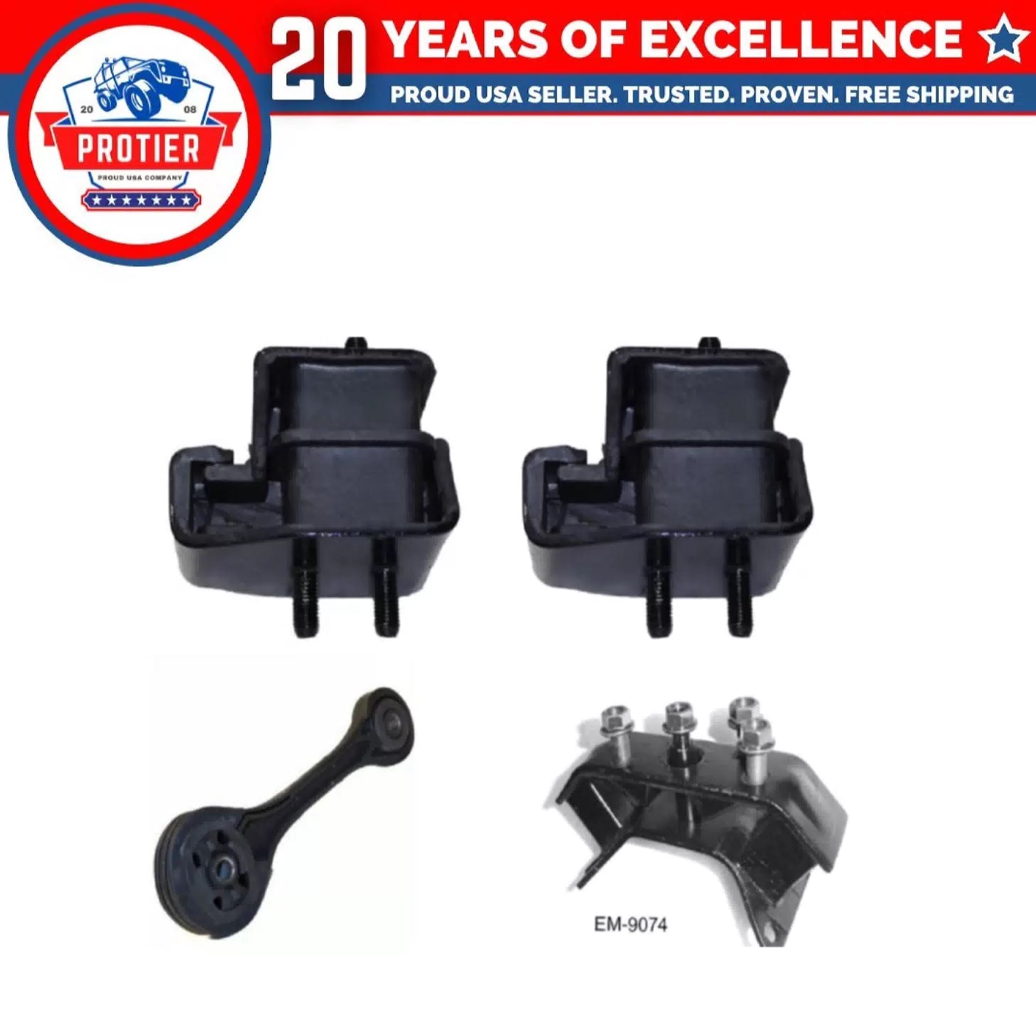 Engine Motor & Trans Mount 4PCS Set Compatible for 00-04 Subaru Legacy 2.5L 6B93BC-57 [1]