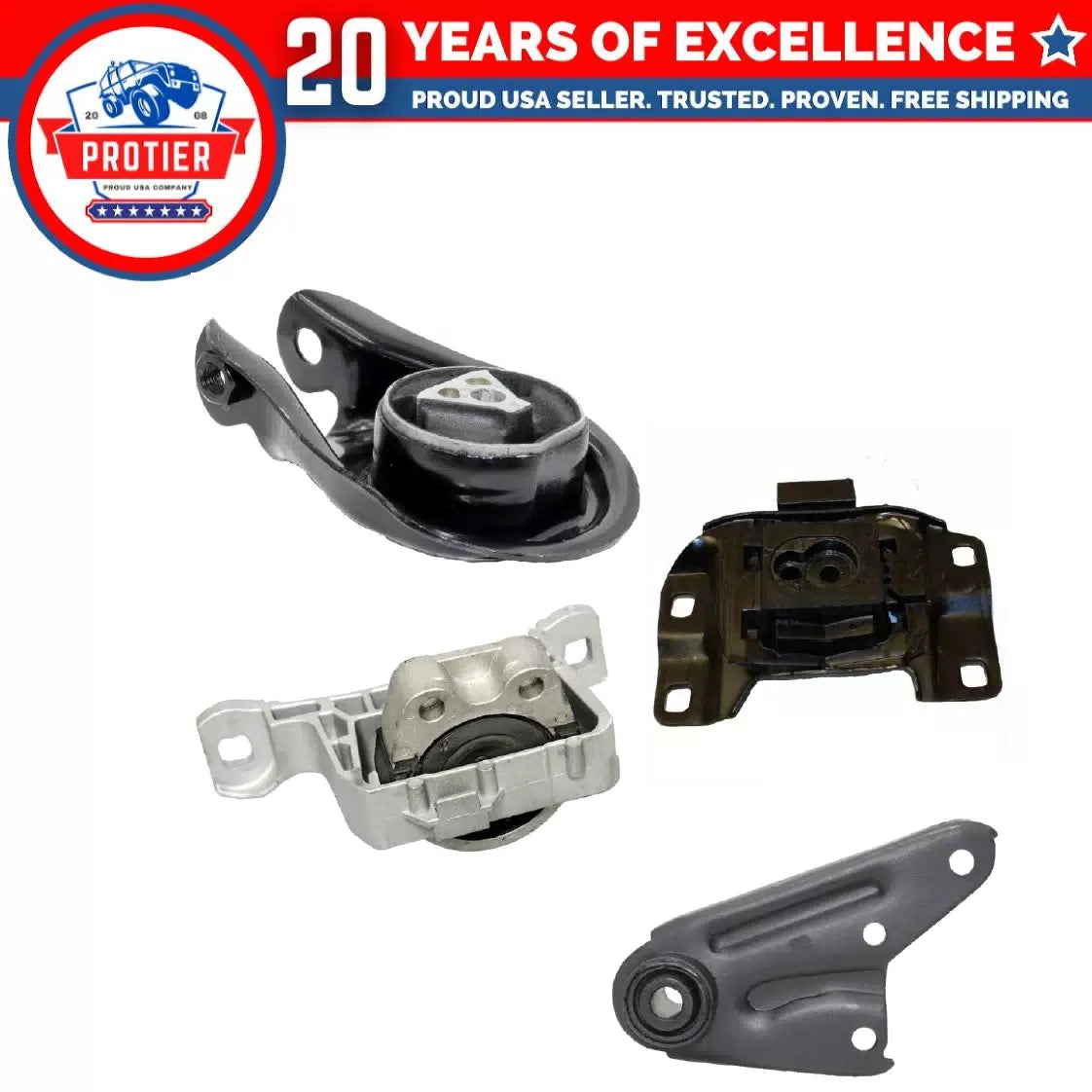 Engine Motor & Trans Mount 4PCS Set Fit 2010 Mazda 3 2.0L-L4 for Manual Trans 6B93BC-57 [1]