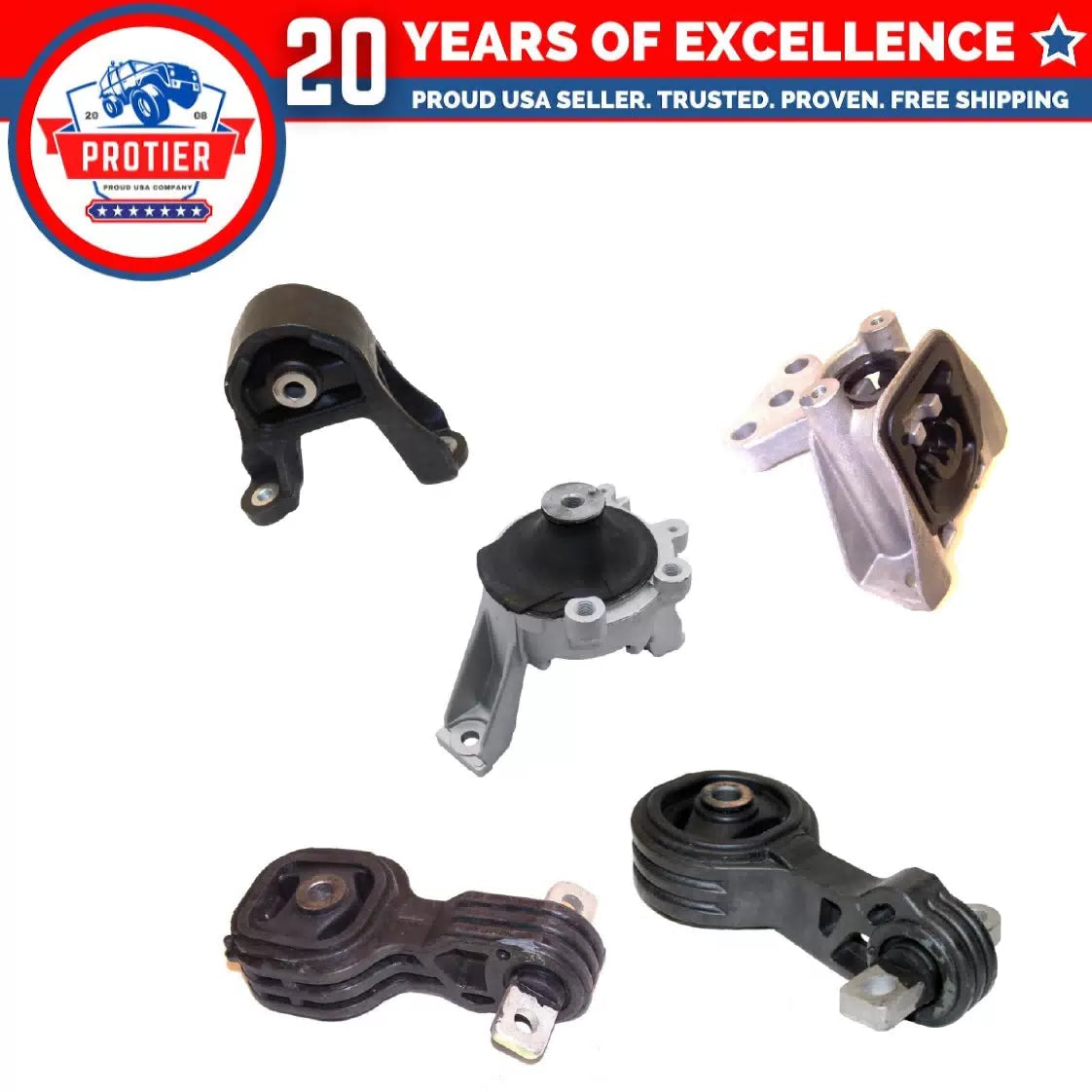 Engine Motor & Trans Mount 5PCS Set for 2007-2011 Honda CR-V 2.4L 4WD Replaces 6B93BC-57 [1]