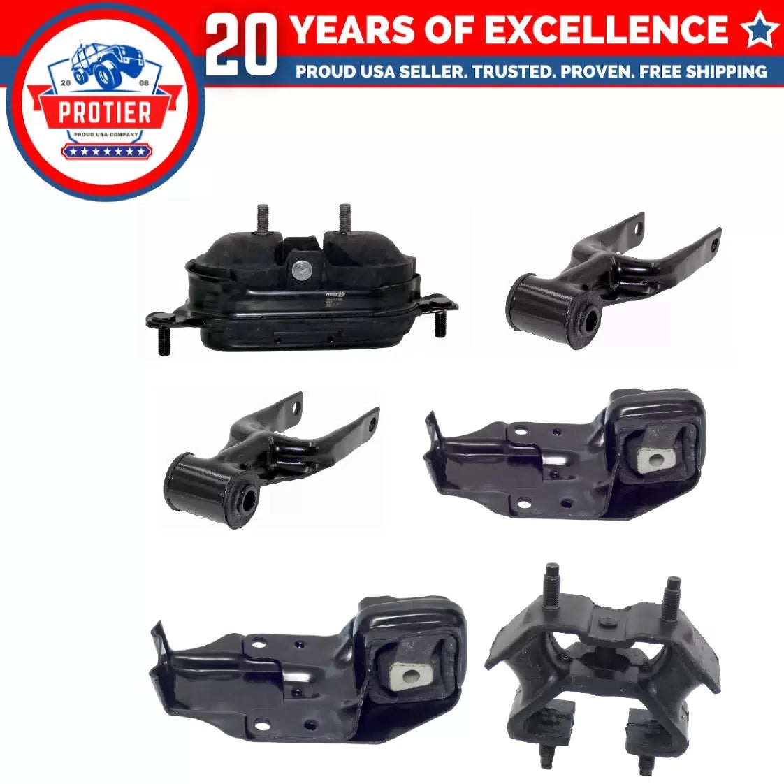 Engine Motor & Trans Mount Set 6PCS for 1997 - 2005 Buick Century 3.1L Replaces 6B93BC-57 [1]