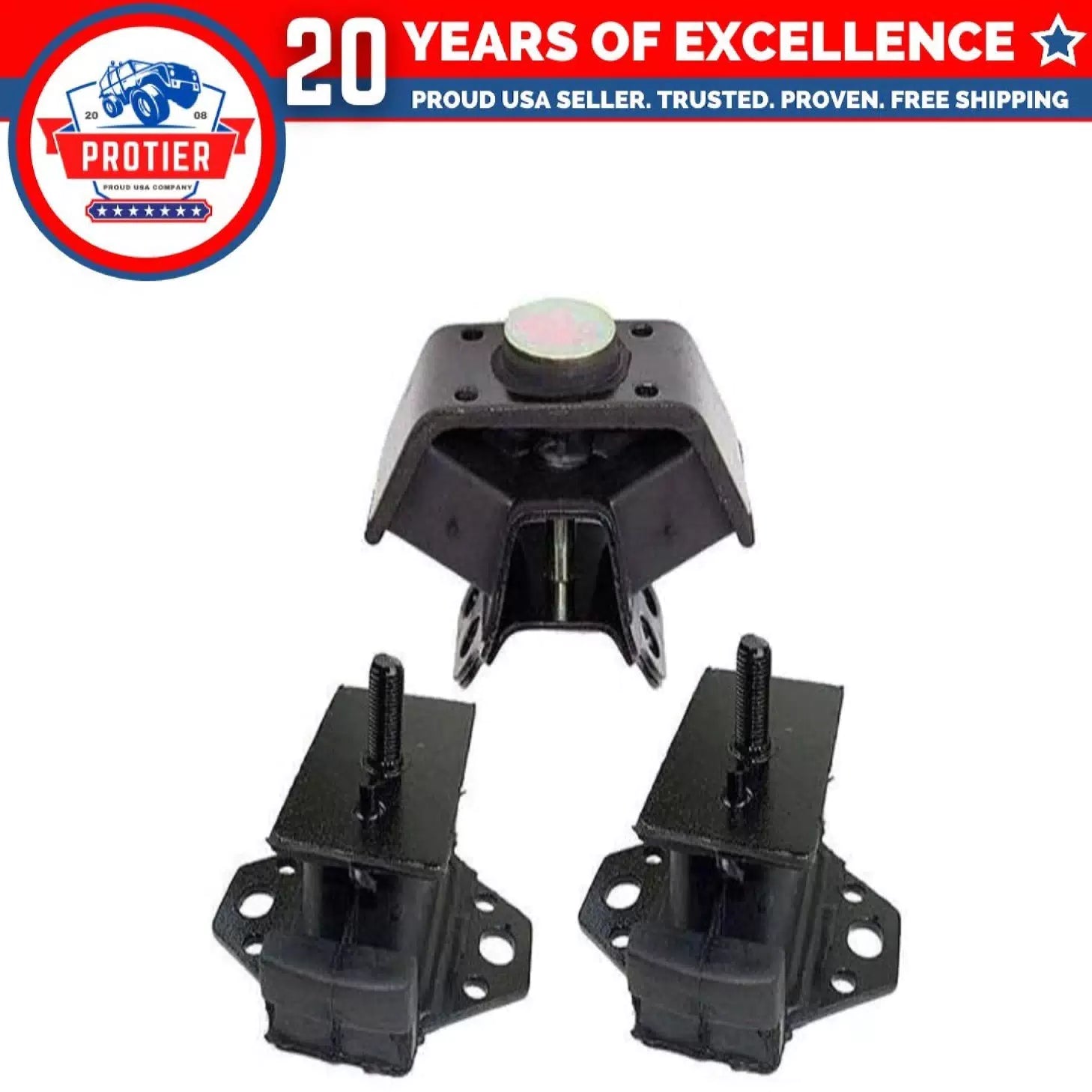 Engine Motor & Trans Mount Set Compatible for 1995-1997 Toyota Tacoma 3.4L 2WD 6B93BC-57 [1]