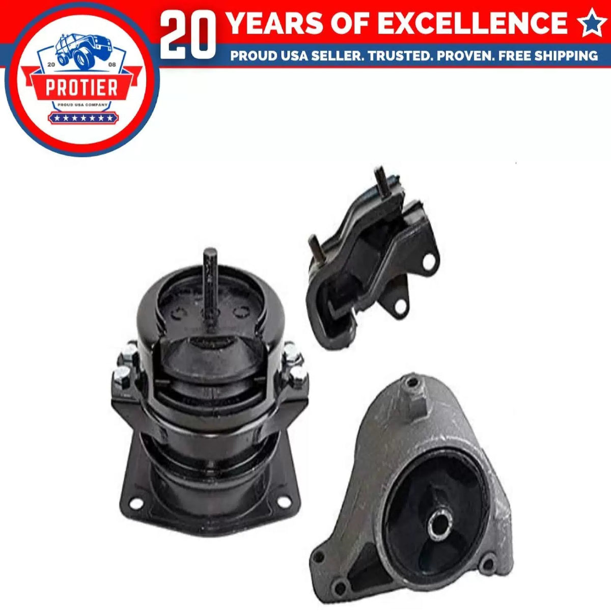 Engine & Trans Mount 3PCS Set forHonda Ridgeline 3.5L 2006 - 2008 6B93BC-57 [1]