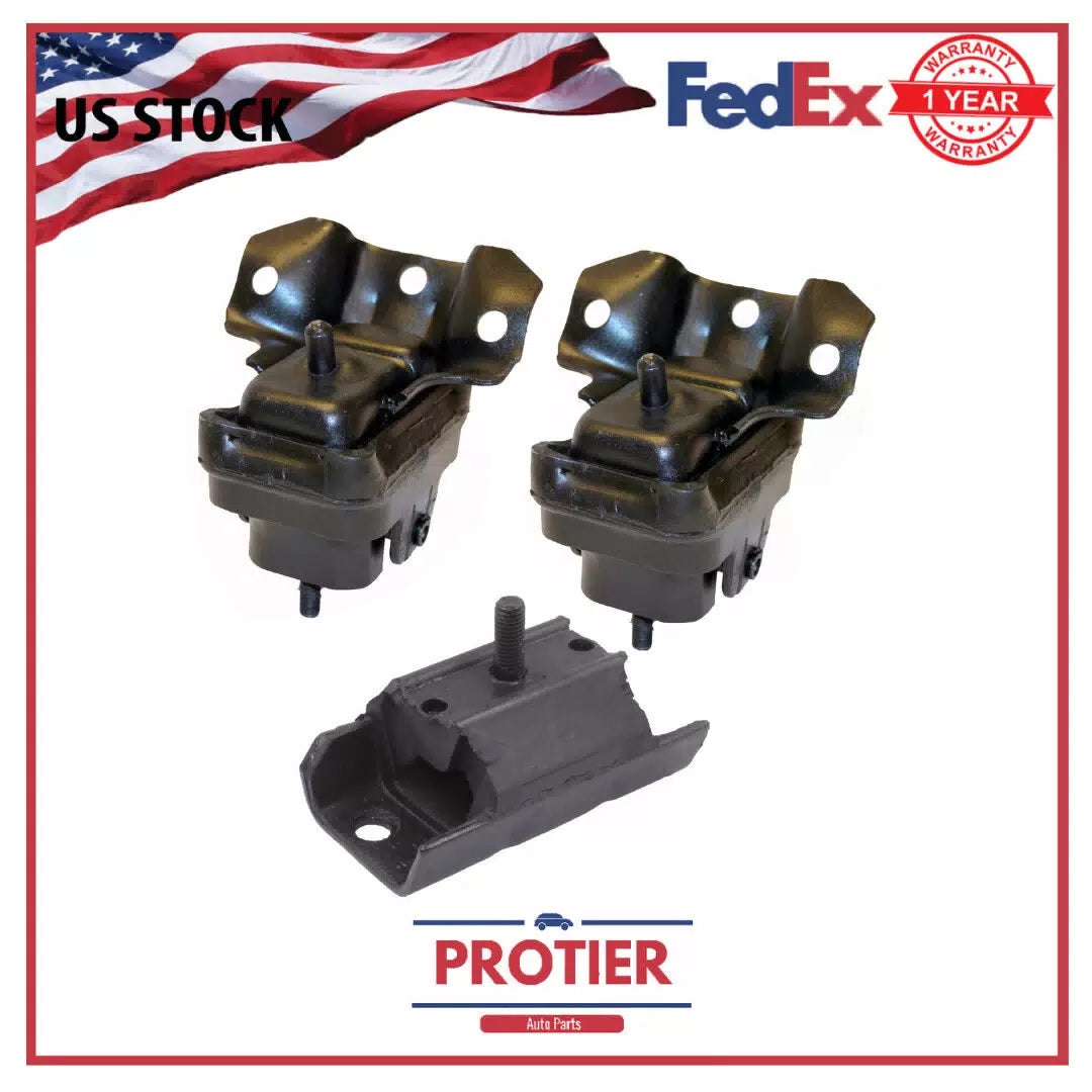 Engine & Trans Mount Set 3PCS For Ford Passenger Car Focus L4 2.0L 122ci 6B93BC-57 [1]