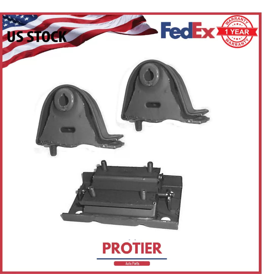 Engine & Trans Mount Set 3PCS for Jeep Sport Utility Wrangler L4 2.4l 148ci 6B93BC-57 [1]