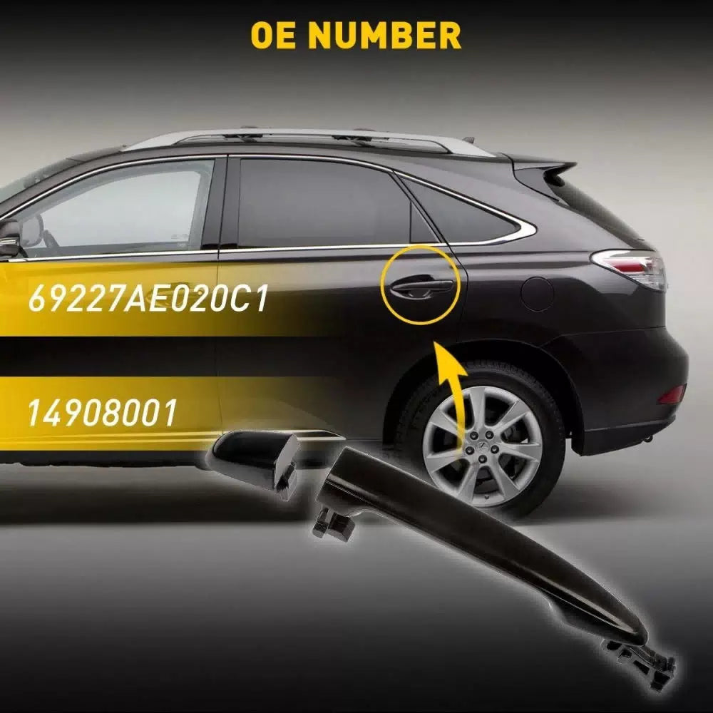 Exterior Door Handle For 2007-2011 Toyota Camry Rear Left or Right Outer Black A 6B93BC-57 [4]
