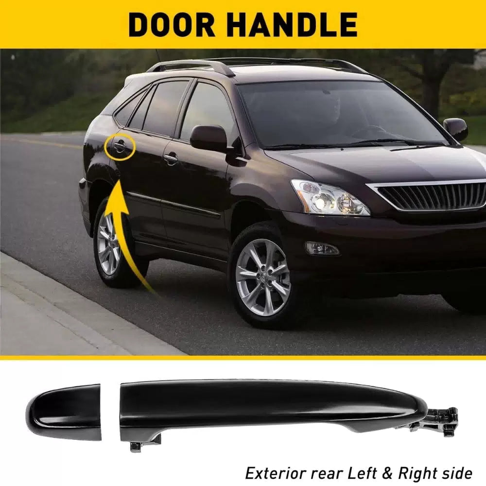Exterior Door Handle For 2007-2011 Toyota Camry Rear Left or Right Outer Black A 6B93BC-57 [6]