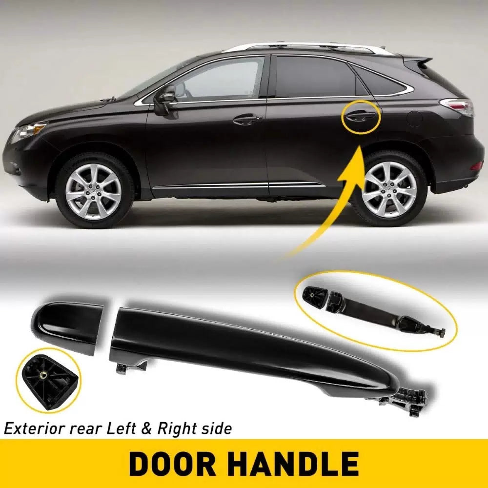 Exterior Door Handle For 2007-2011 Toyota Camry Rear Left or Right Outer Black A 6B93BC-57 [8]