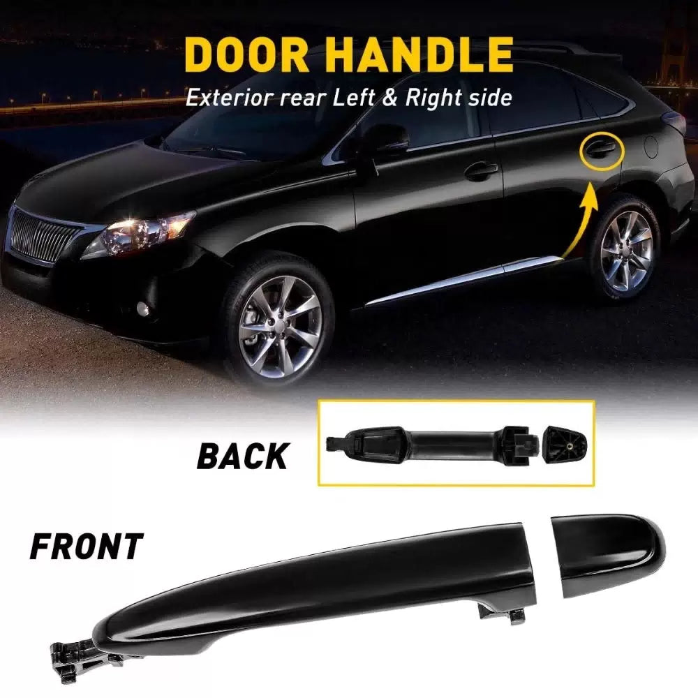 Exterior Door Handle For 2007-2011 Toyota Camry Rear Left or Right Outer Black A 6B93BC-57 [9]