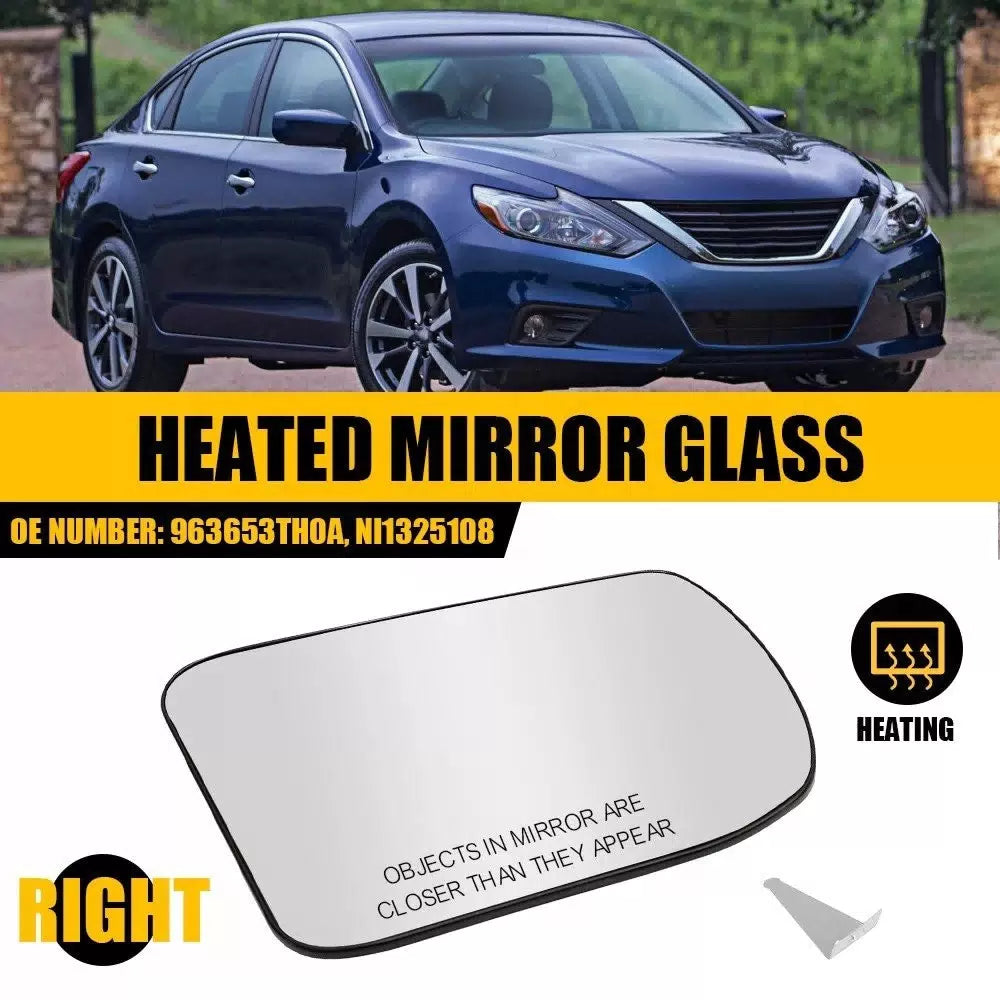 Exterior Side View Door Mirror Glass RH for Nissan 2013 14-17 Altima Base EOA 6B93BC-57 [1]