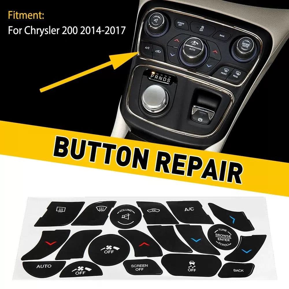 FITS FOR 14-17 CHRYSLER 200 AC CLIMATE CONTROL BUTTON REPAIR DECALS STICKERS EOA 6B93BC-57 [7]