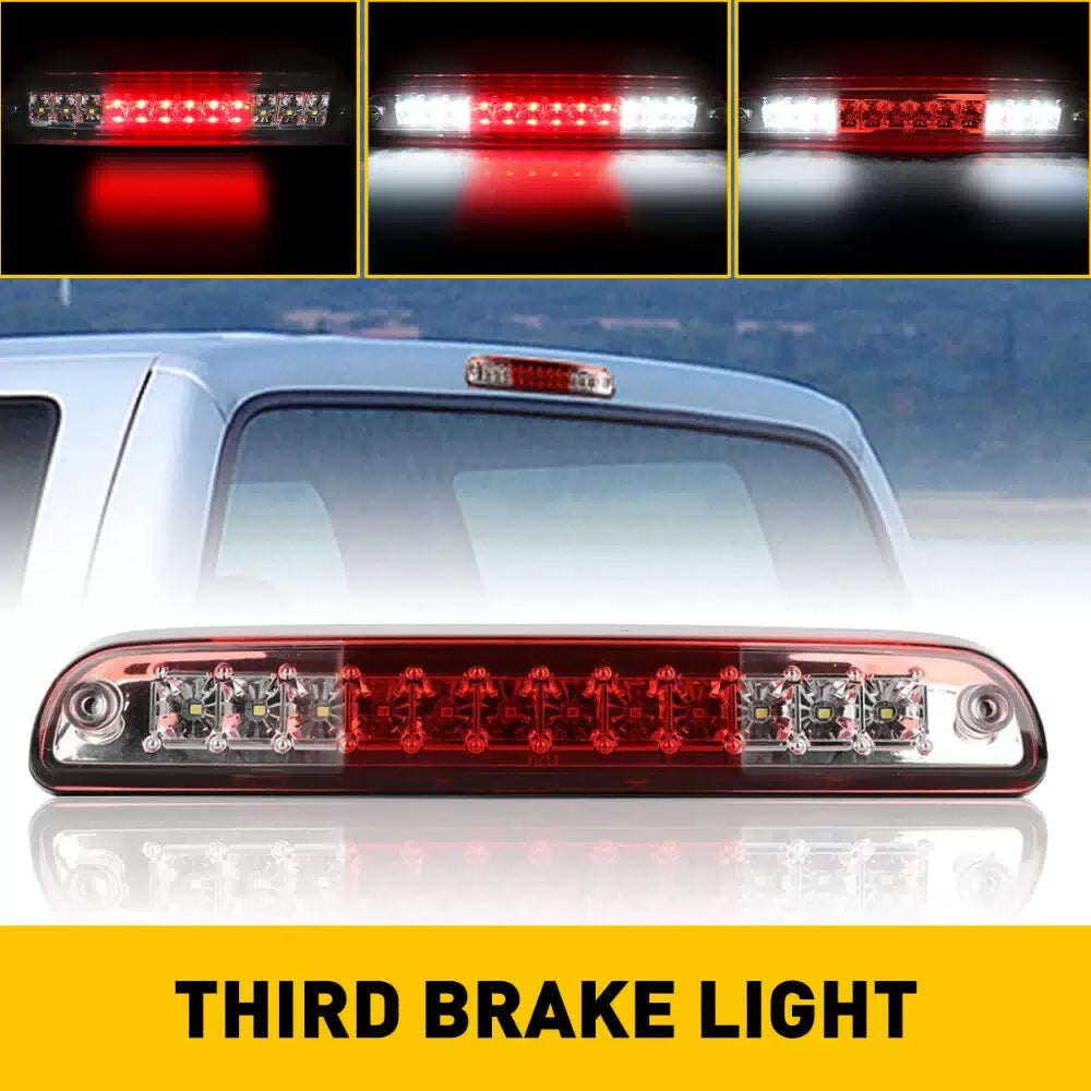 FITS FOR 1993-2011 FORD RANGER LED THIRD BRAKE LIGHT CARGO LAMP CLEAR RED LENS 6B93BC-57 [11]
