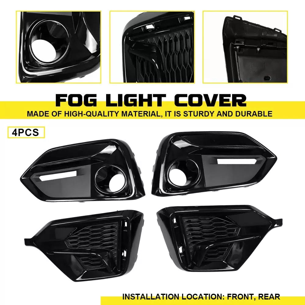 FOR 16-21 CIVIC TYPE R FK8 FACELIFT FRONT REAR BUMPER FOG LIGHT GARNISH COVER EA 6B93BC-57 [1]