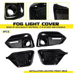 FOR 16-21 CIVIC TYPE R FK8 FACELIFT FRONT REAR BUMPER FOG LIGHT GARNISH COVER EA 6B93BC-57 [1]