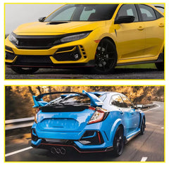 FOR 16-21 CIVIC TYPE R FK8 FACELIFT FRONT REAR BUMPER FOG LIGHT GARNISH COVER EA 6B93BC-57 [3]
