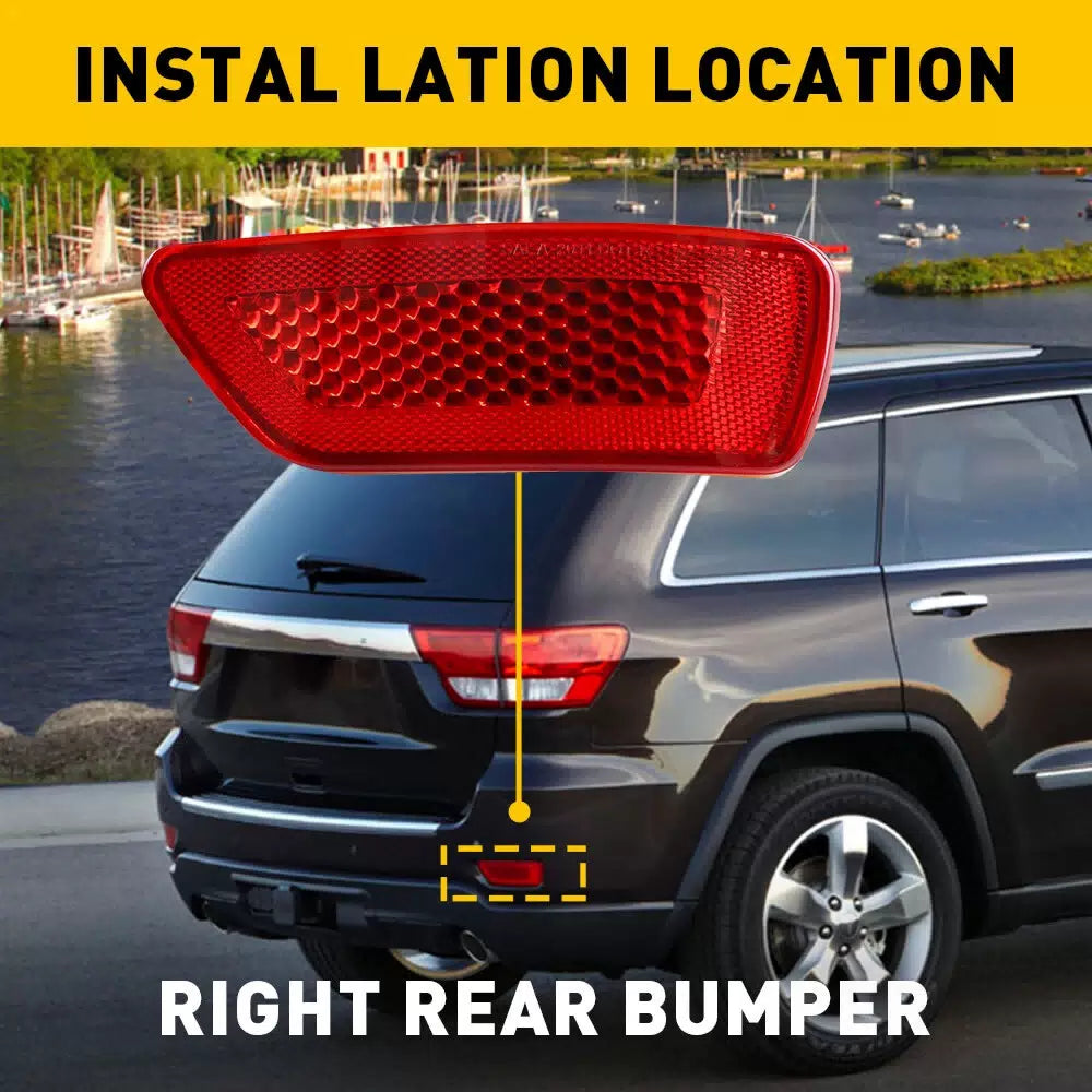 FOR 2011-2017 JEEP COMPASS BUMPER REAR REFLECTOR TAIL LAMP PASSENGER CASE SIDE 6B93BC-57 [6]