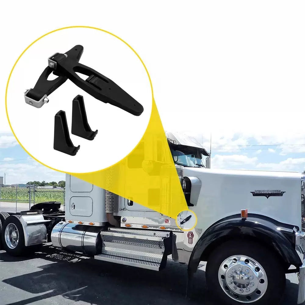 FOR Kenworth W900 Peterbilt 377 378 379 Hood Latch Kit 1 Pair OEM # L56-0001 EOA 6B93BC-57 [8]