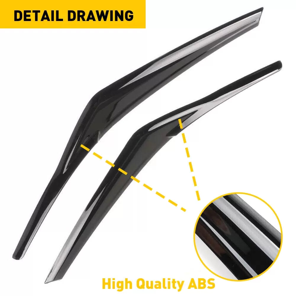 FOR TOYOTA 2018-2022 CAMRY GLOSSY BLACK HEADLIGHT EYELID EYE LID COVER EYEBROWS 6B93BC-57 [2]