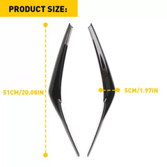 FOR TOYOTA 2018-2022 CAMRY GLOSSY BLACK HEADLIGHT EYELID EYE LID COVER EYEBROWS 6B93BC-57 [4]