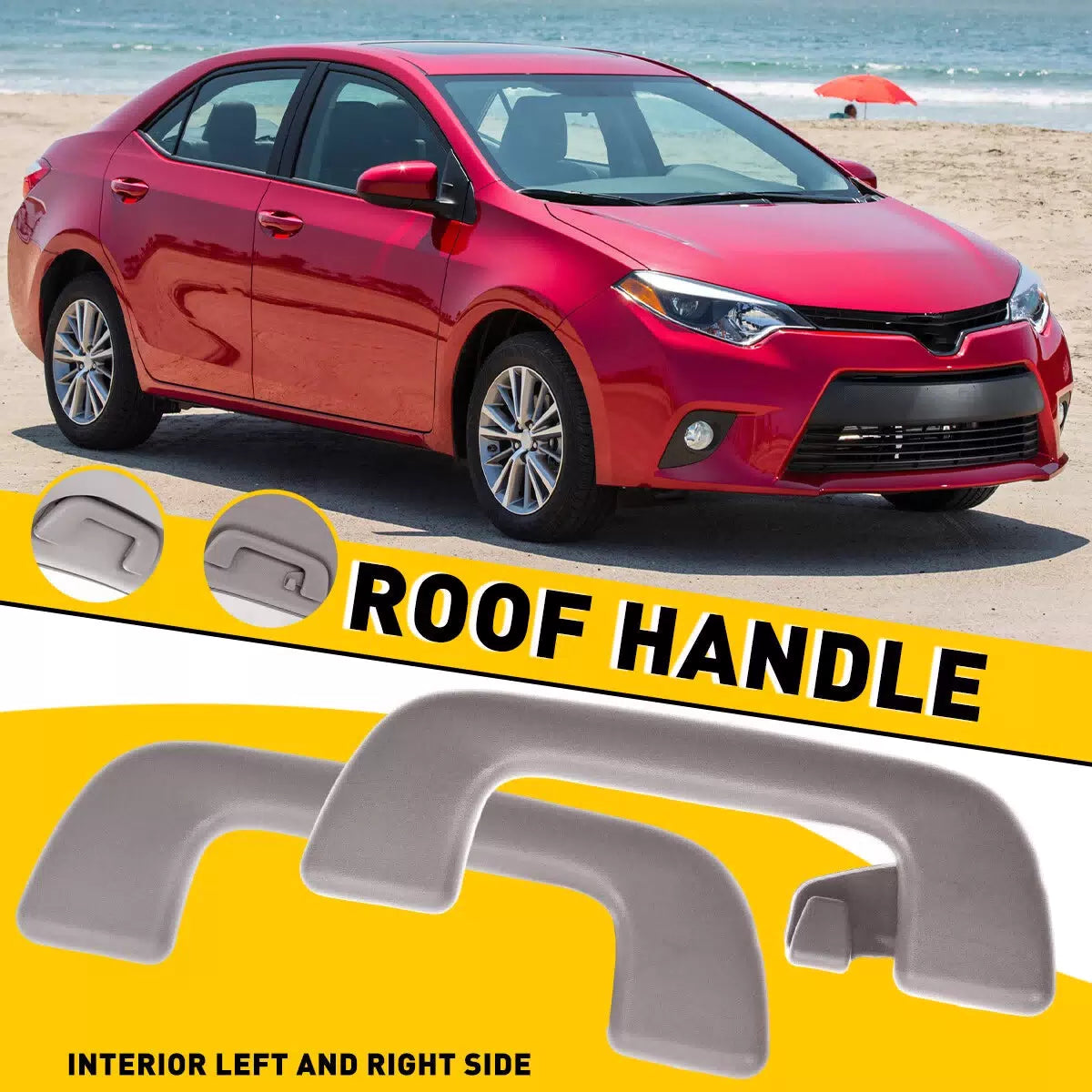F+R Car Roof Armrest Ceiling Inner Pull Handle for Toyota Corolla Yaris Vios 6B93BC-57 [2]