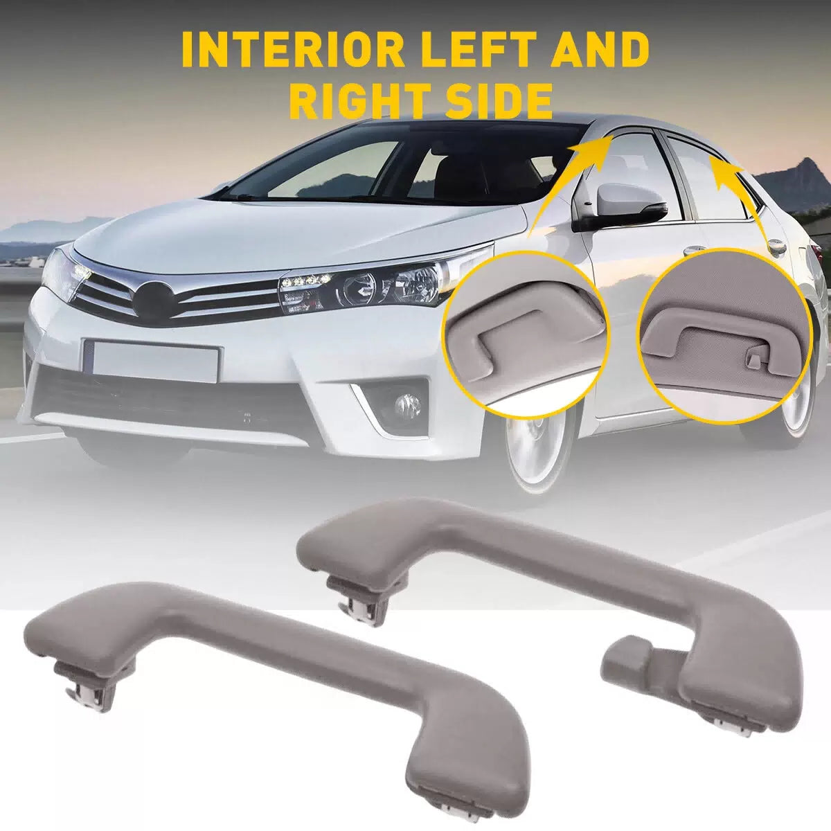 F+R Car Roof Armrest Ceiling Inner Pull Handle for Toyota Corolla Yaris Vios 6B93BC-57 [4]