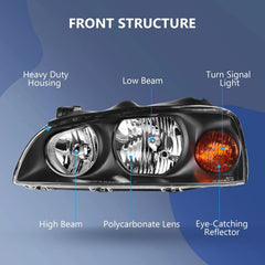 Fit For 2004-2006 Hyundai Elantra Front Clear Lens Headlight Assembly One Pair 6B93BC-57 [3]
