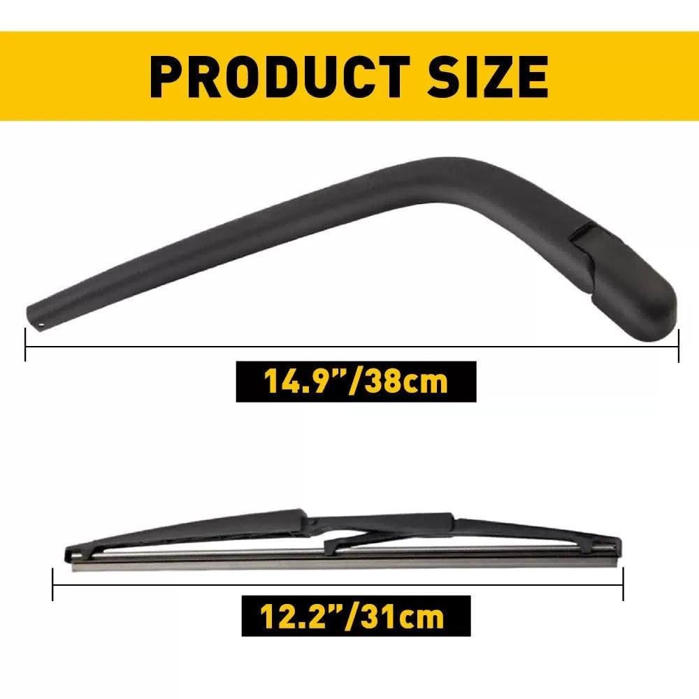 Fit For 2004-2006 Scion XB Rear Windshield Wiper Arm Blade Set 524152010 Black 6B93BC-57 [2]