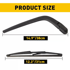 Fit For 2004-2006 Scion XB Rear Windshield Wiper Arm Blade Set 524152010 Black 6B93BC-57 [2]