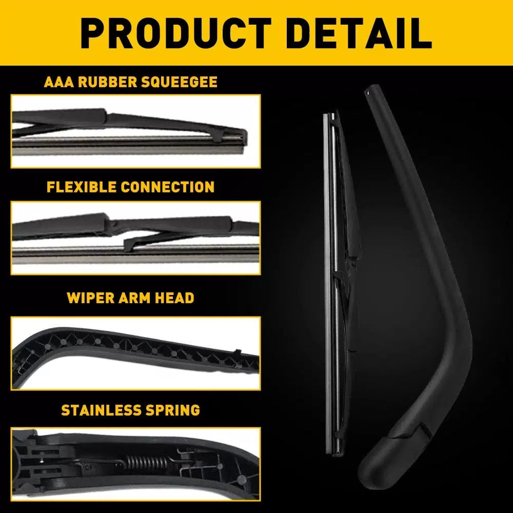Fit For 2004-2006 Scion XB Rear Windshield Wiper Arm Blade Set 524152010 Black 6B93BC-57 [5]