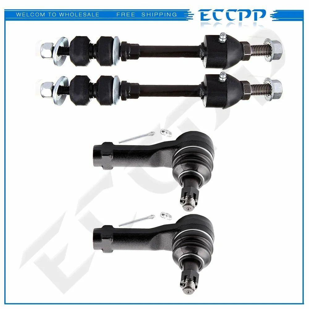 Fit For 2005-2008 Ford F-150 4WD 4Pcs Front Outer Tie Rod End Sway Bar Links Kit 6B93BC-57 [1]