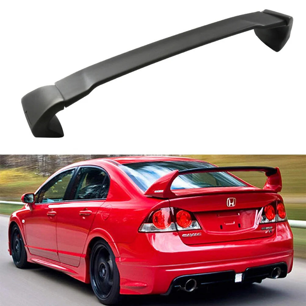 Fit For 2006-2011 Honda Civic 8th Gen 4DR Black Rear Trunk Wing Spoiler 6B93BC-57 [11]