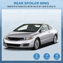 Fit For 2006-2011 Honda Civic 8th Gen 4DR Black Rear Trunk Wing Spoiler 6B93BC-57 [3]