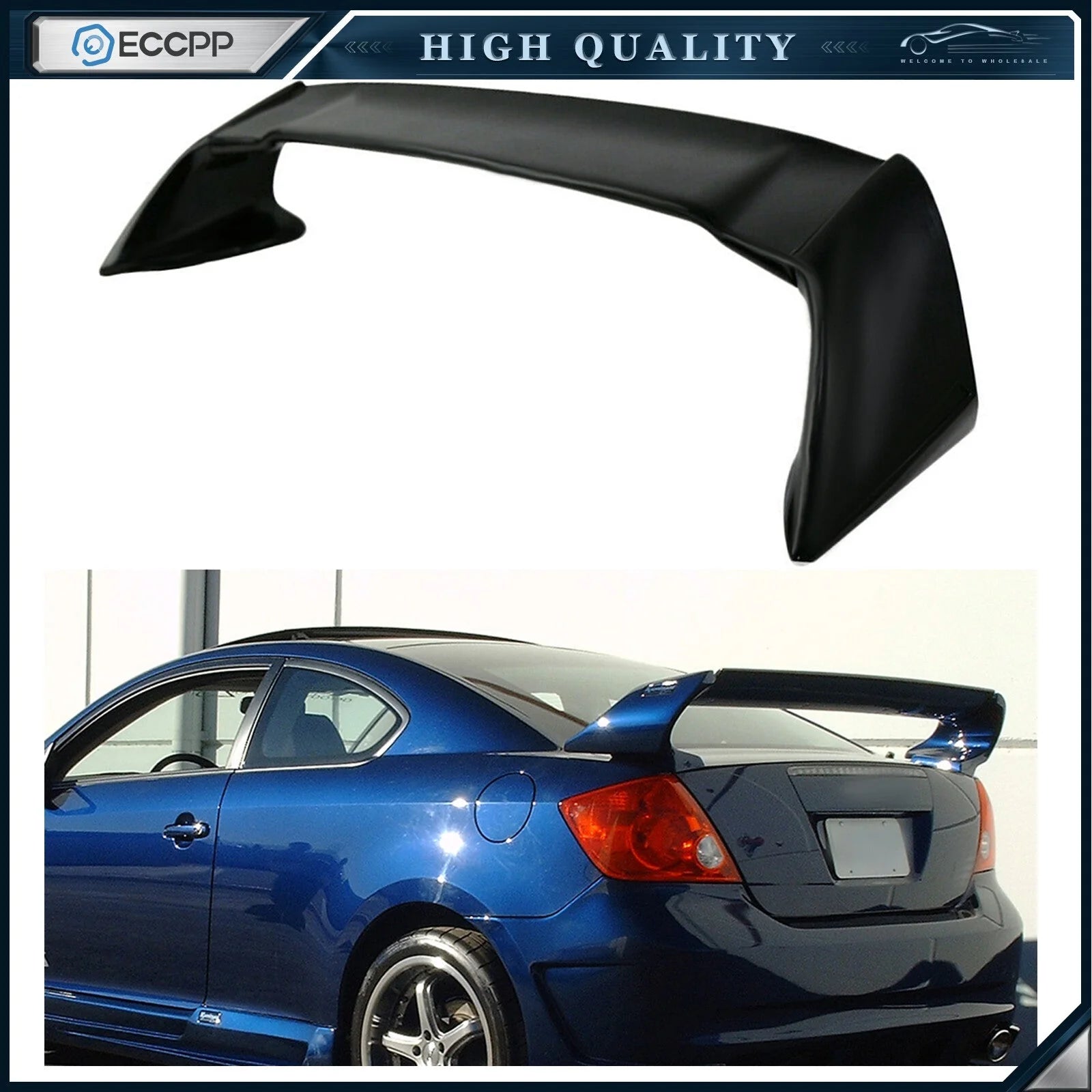 Fit For 2006-2011 Honda Civic 8th Gen 4DR Black Rear Trunk Wing Spoiler 6B93BC-57 [7]