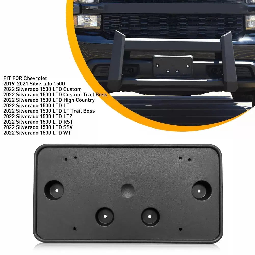 Fit For 2019-2021 Chevy Silverado 1500 Front License Plate Tag Bracket Holder EA 6B93BC-57 [1]
