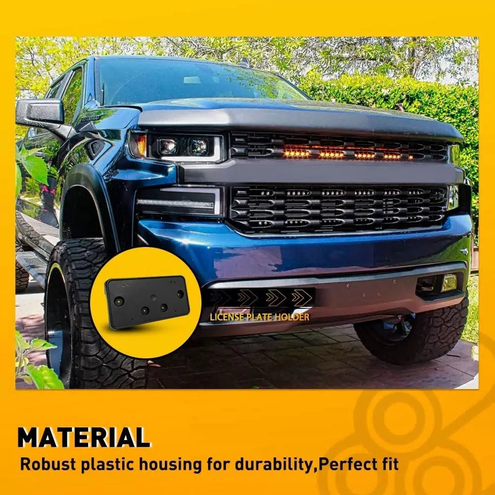 Fit For 2019-2021 Chevy Silverado 1500 Front License Plate Tag Bracket Holder EA 6B93BC-57 [5]