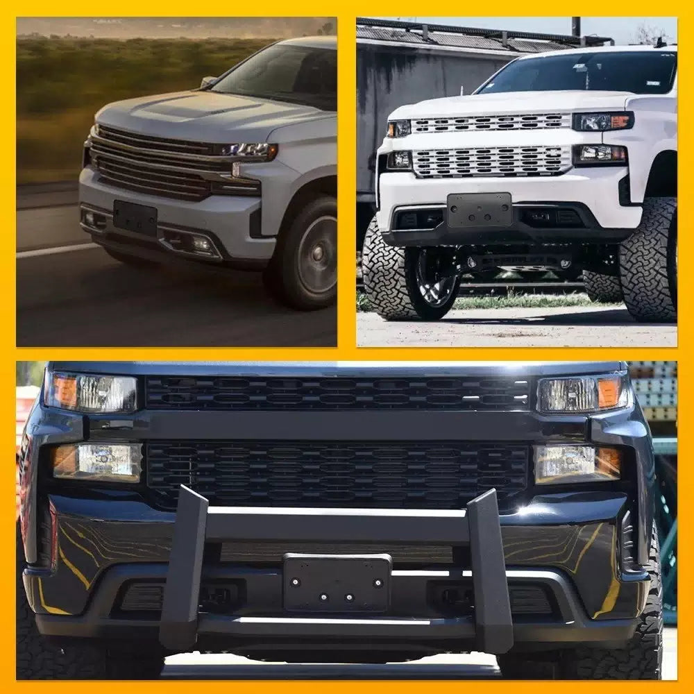 Fit For 2019-2021 Chevy Silverado 1500 Front License Plate Tag Bracket Holder EA 6B93BC-57 [8]