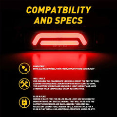 Fit for 99-16 Ford F350 F250 F450 Super Duty LED 3rd Brake Light Stop Lamp Smoke 6B93BC-57 [3]