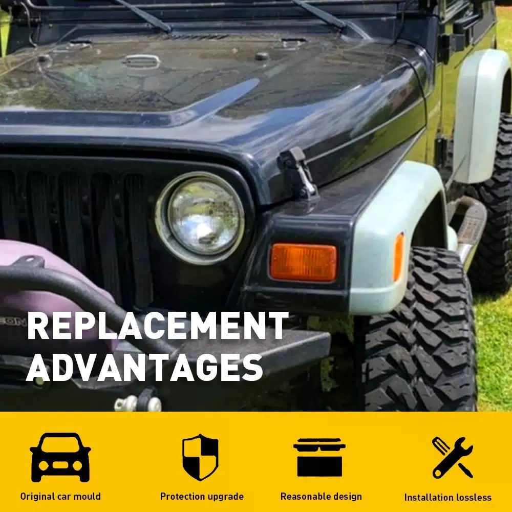 Fits 1997-2006 Jeep Wrangler TJ Hood Latch Pins Lock Hood Hood Latches Catch Kit 6B93BC-57 [4]