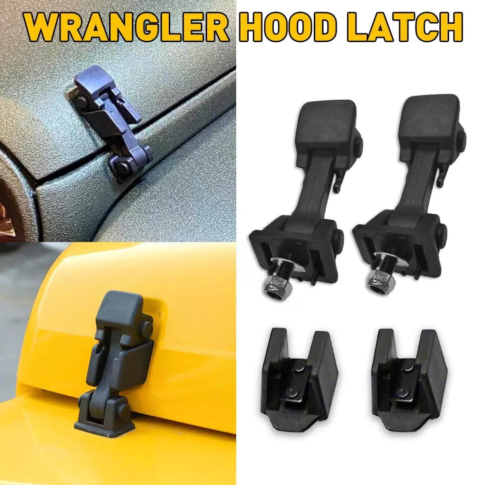Fits 1997-2006 Jeep Wrangler TJ Hood Latch Pins Lock Hood Hood Latches Catch Kit 6B93BC-57 [8]
