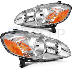 Fits 2003-2008 Toyota For Corolla Headlights Assembly Headlamps Left+Right 6B93BC-57 [4]