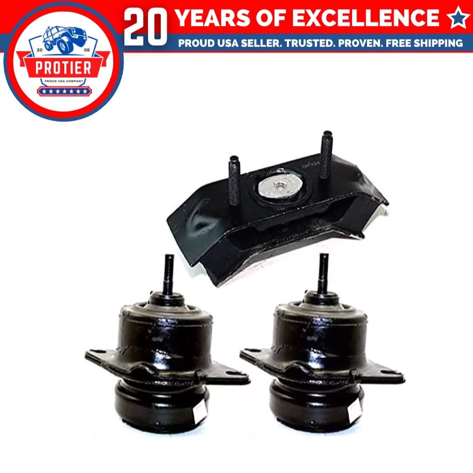 Fits 2005-2010 Ford Mustang 4.0L/4.6L Engine Motor & Transmission Mount Set 3PCS 6B93BC-57 [1]